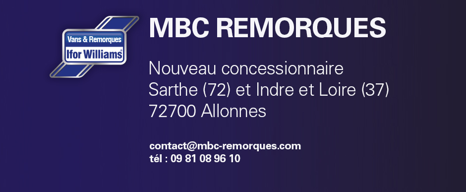 MBC REMORQUES - Nouveau concessionaire - Sarthe (72) et Indre et Loire (37) 72700 Allonnes